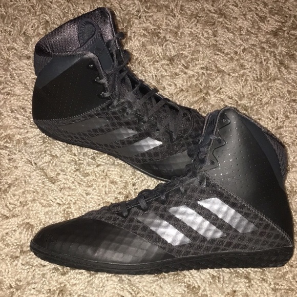 adidas black wrestling shoes